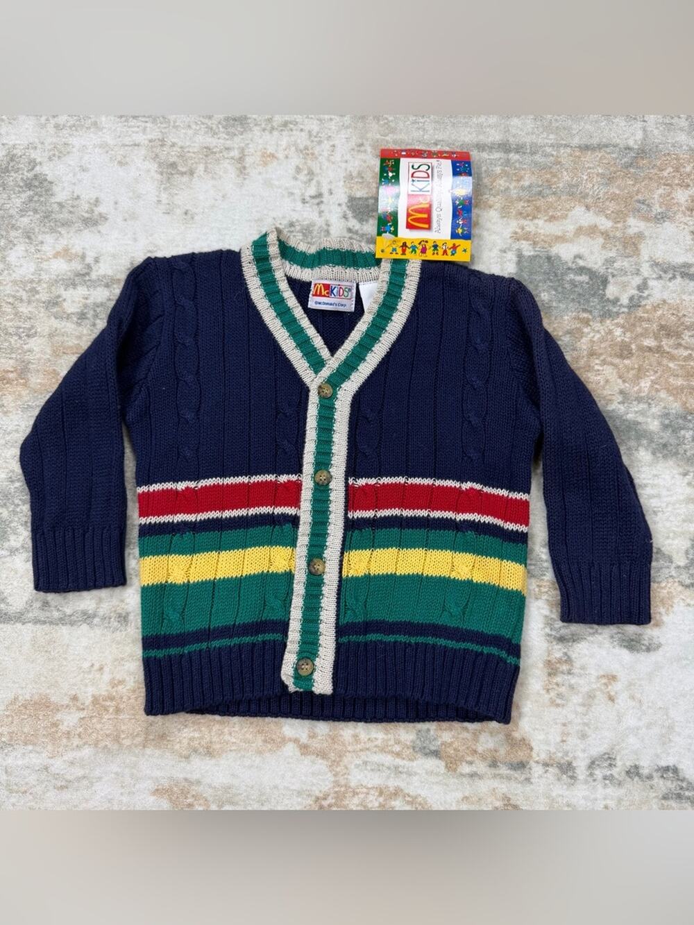 Vintage 1999 McKids McDonald’s Cardigan Sweater 18 Months NWT